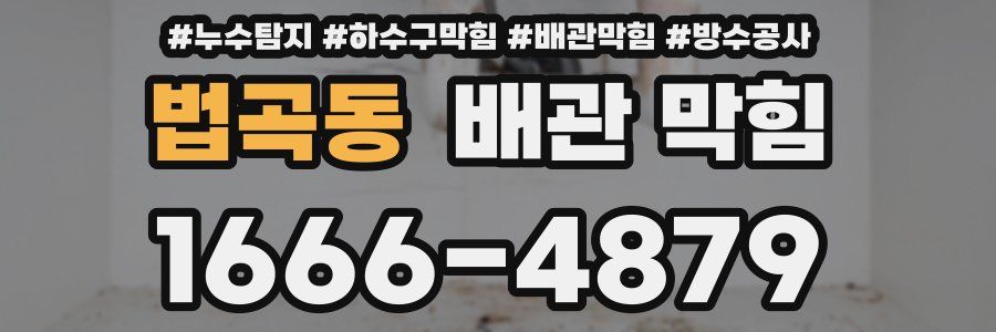 법곡동 배관 막힘
