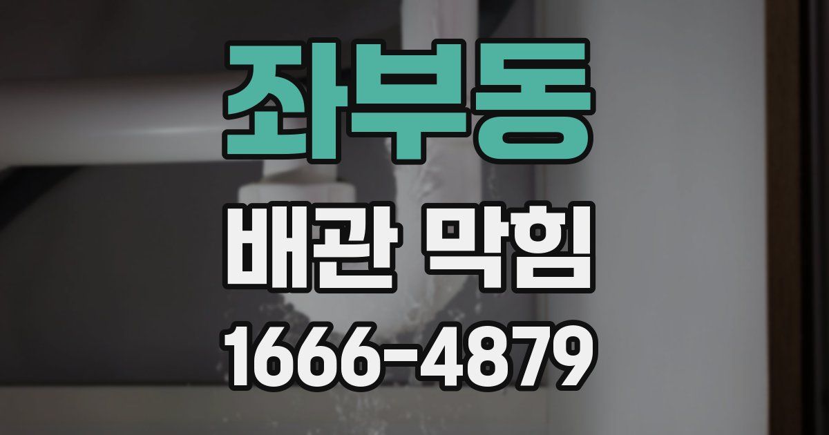 좌부동 배관 막힘