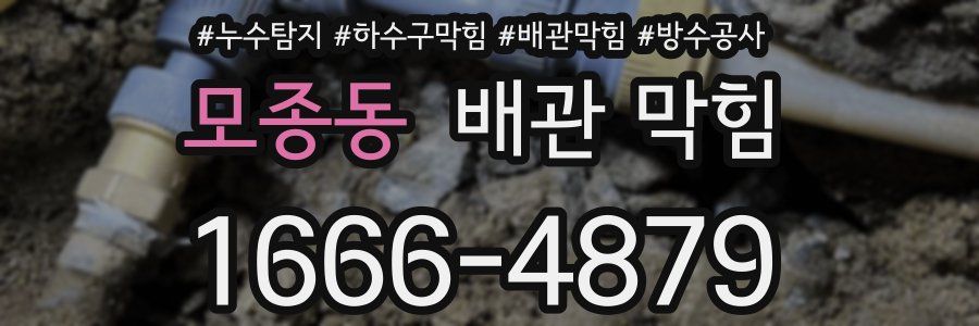모종동 배관 막힘