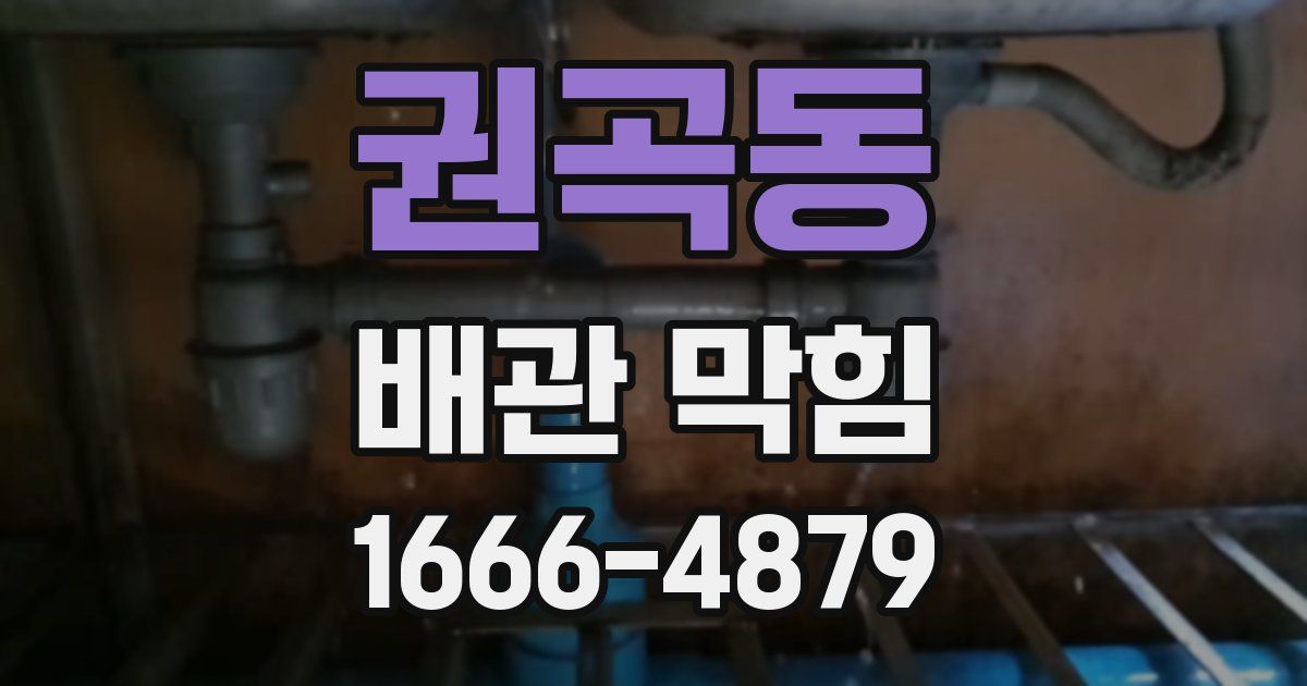 권곡동 배관 막힘