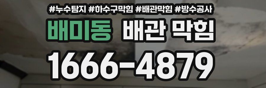 배미동 배관 막힘