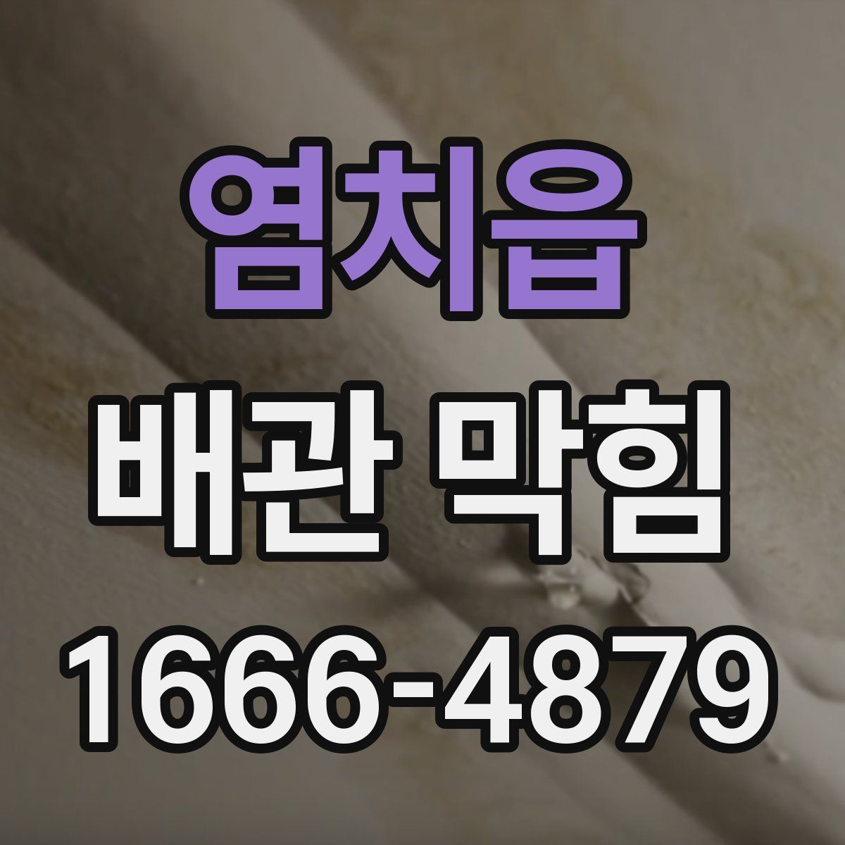 염치읍 배관 막힘