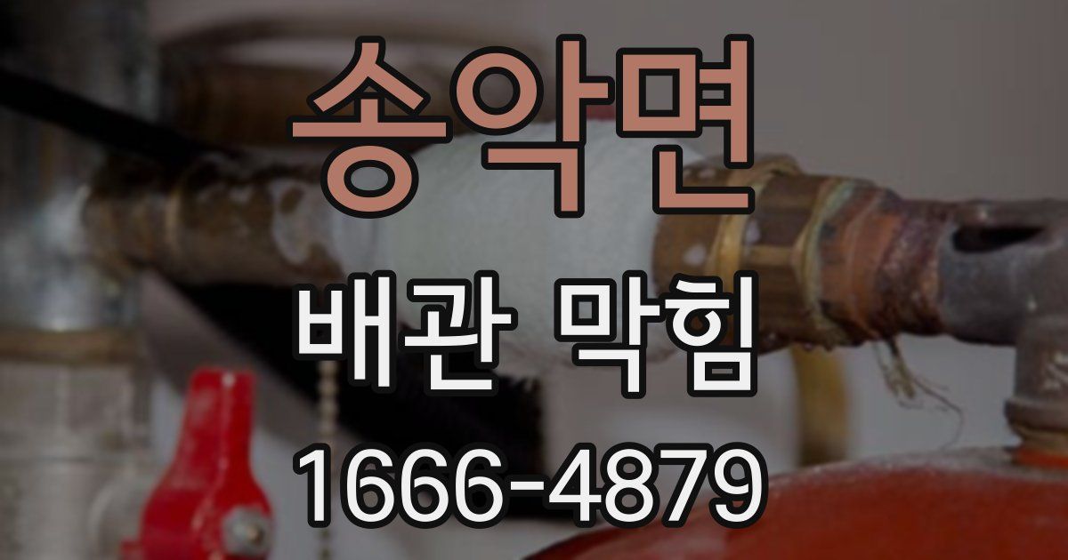 송악면 배관 막힘