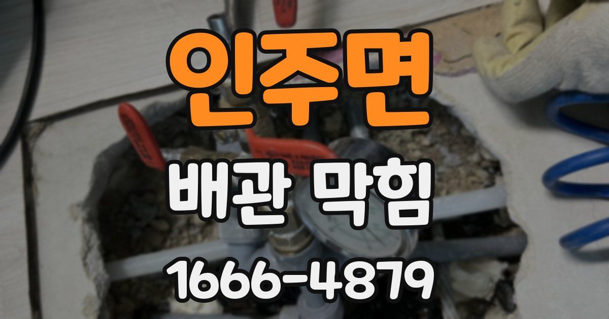 인주면 배관 막힘