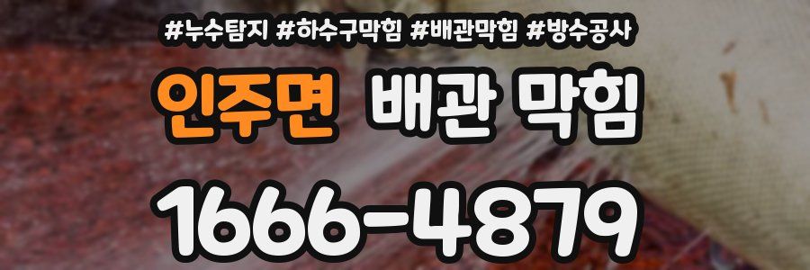인주면 배관 막힘
