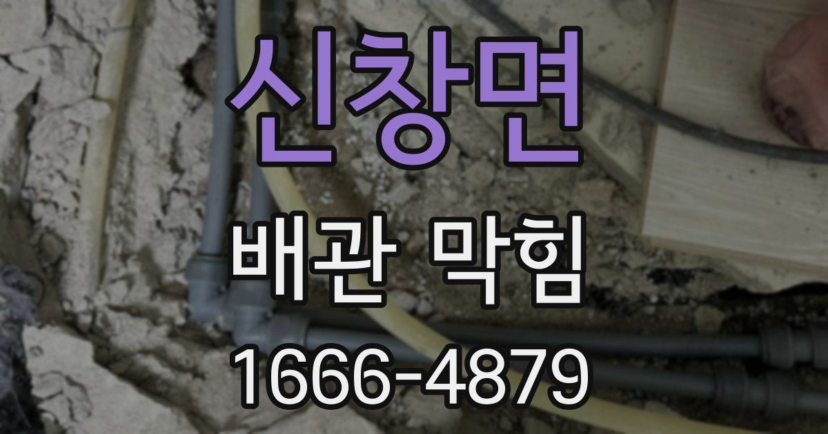 신창면 배관 막힘