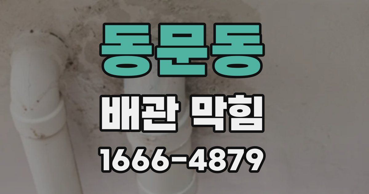 동문동 배관 막힘