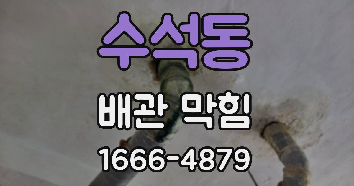수석동 배관 막힘