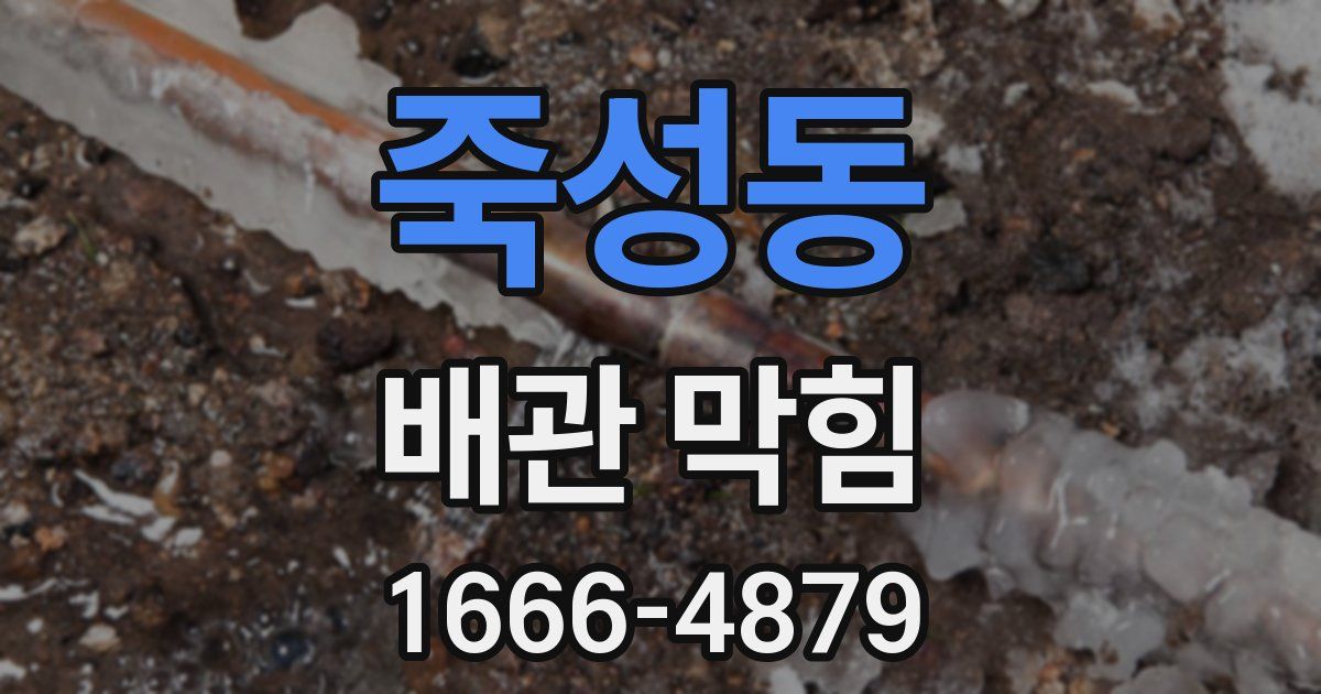 죽성동 배관 막힘