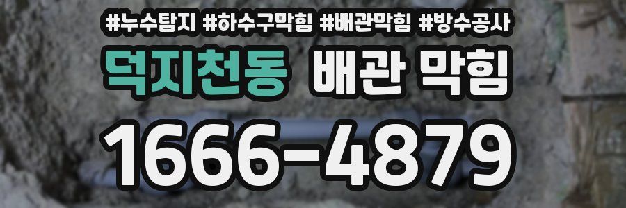 덕지천동 배관 막힘