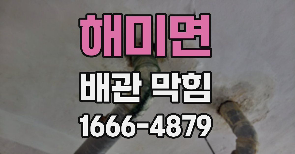 해미면 배관 막힘