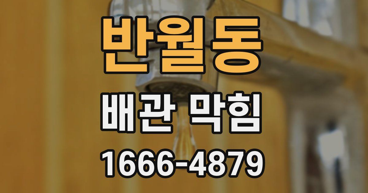 반월동 배관 막힘