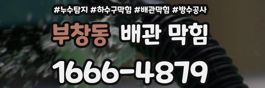 부창동 배관 막힘