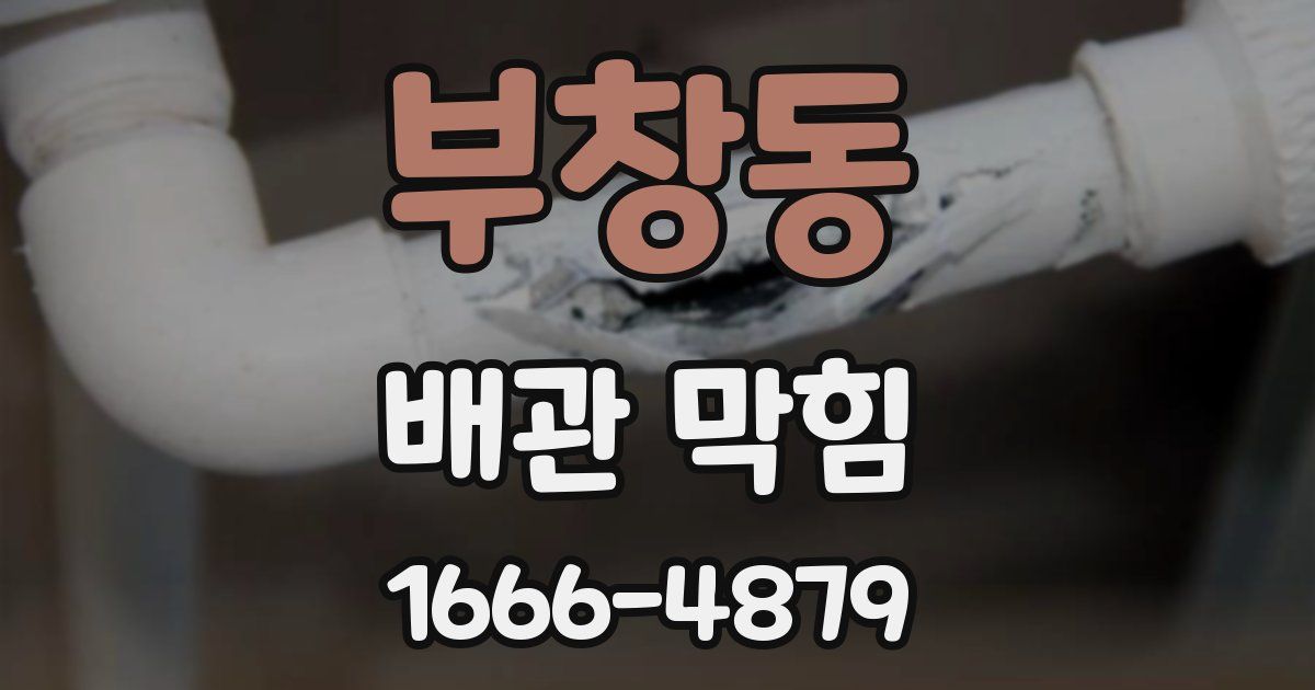 부창동 배관 막힘