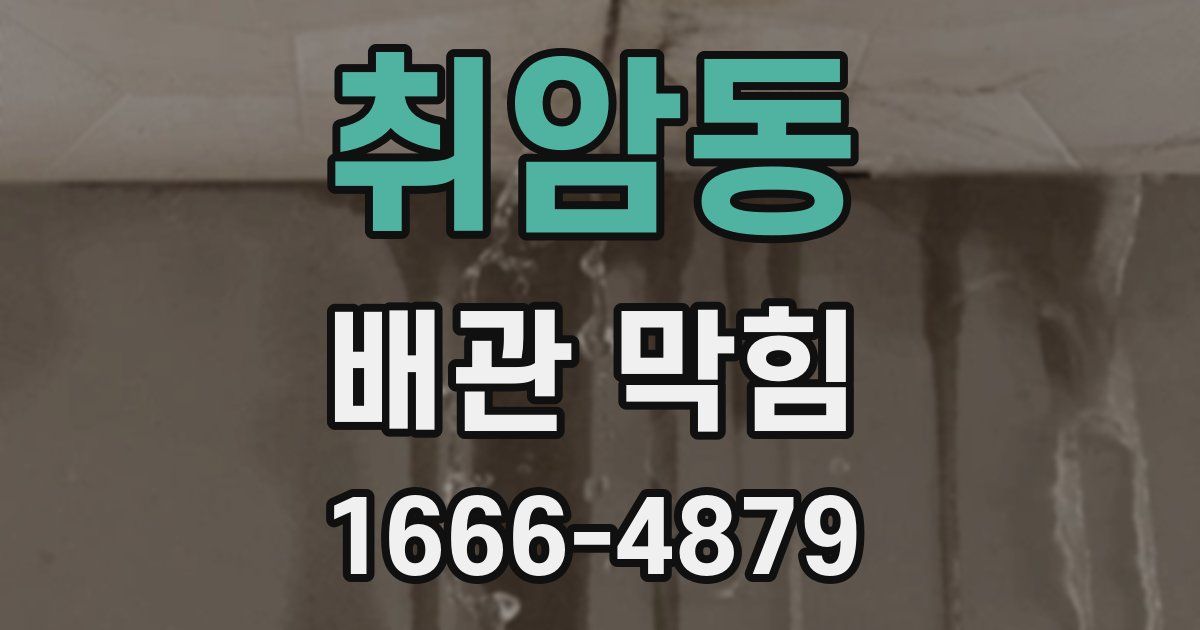 취암동 배관 막힘