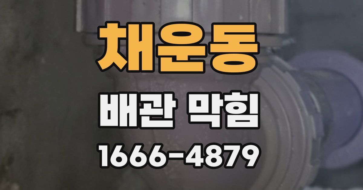채운동 배관 막힘