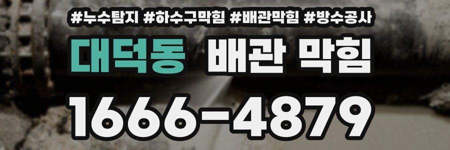 대덕동 배관 막힘