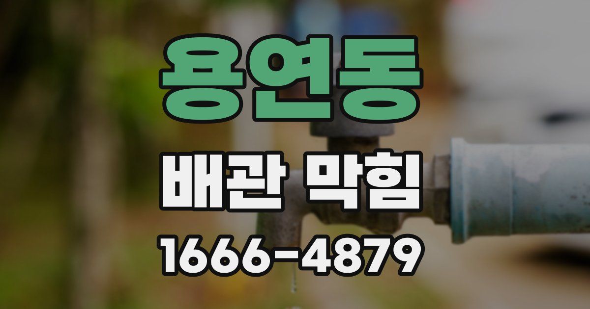 용연동 배관 막힘