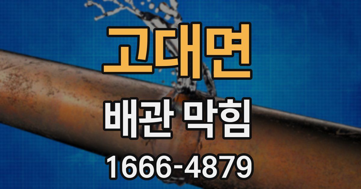 고대면 배관 막힘