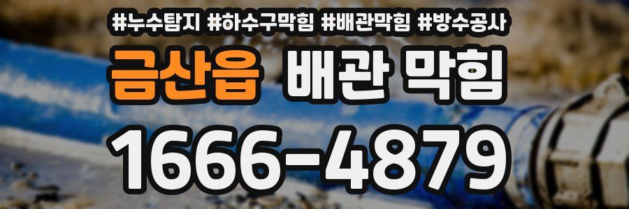 금산읍 배관 막힘