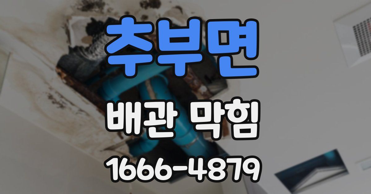 추부면 배관 막힘