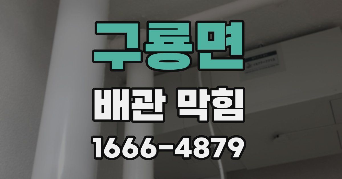 구룡면 배관 막힘