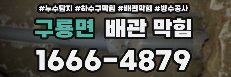 구룡면 배관 막힘