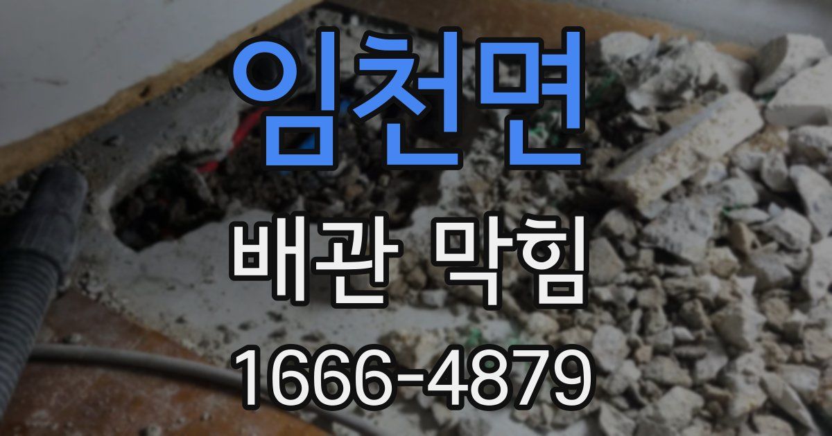 임천면 배관 막힘