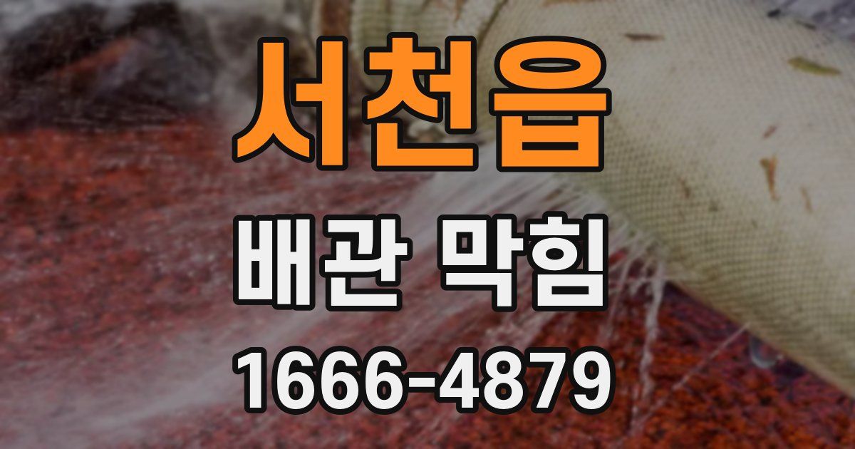 서천읍 배관 막힘