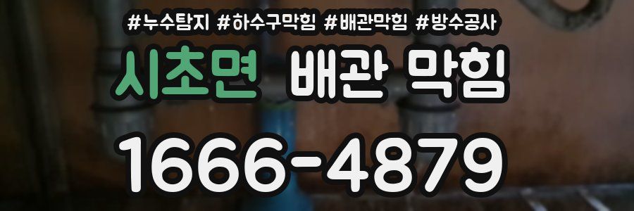 시초면 배관 막힘