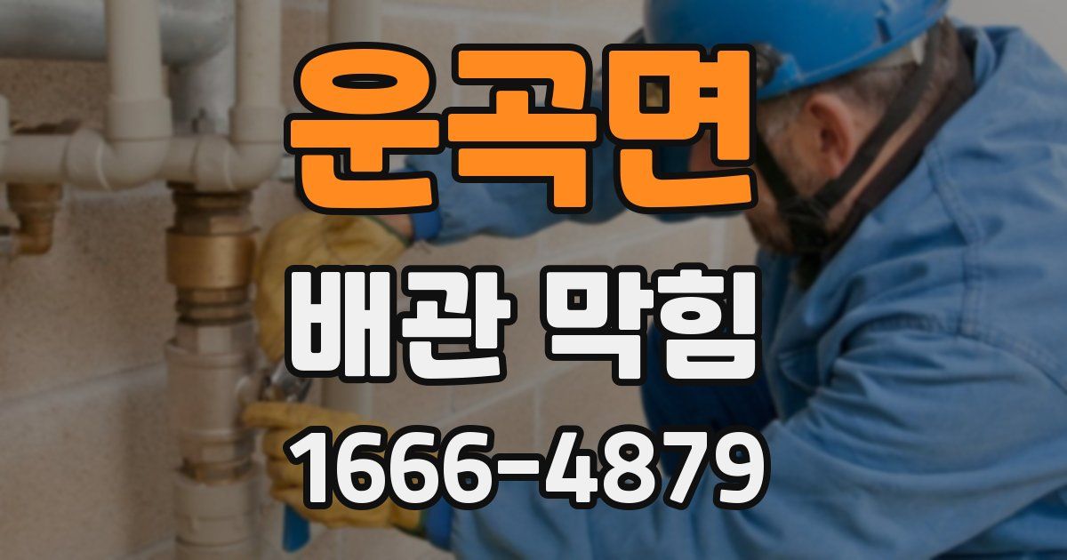 운곡면 배관 막힘