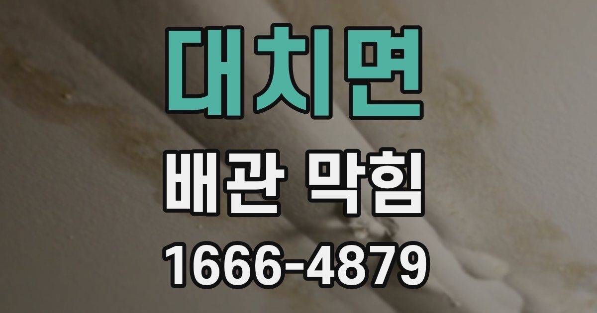 대치면 배관 막힘