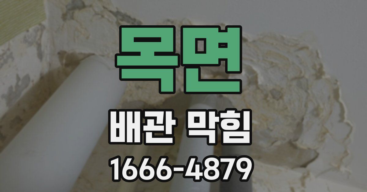 목면 배관 막힘