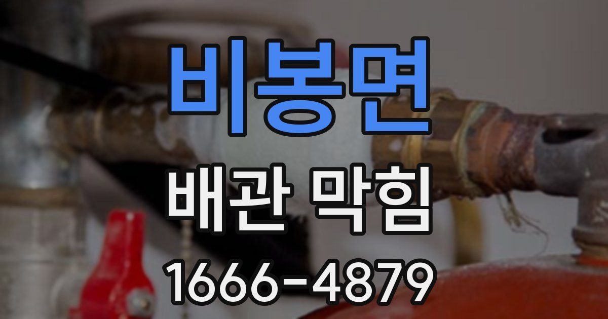 비봉면 배관 막힘