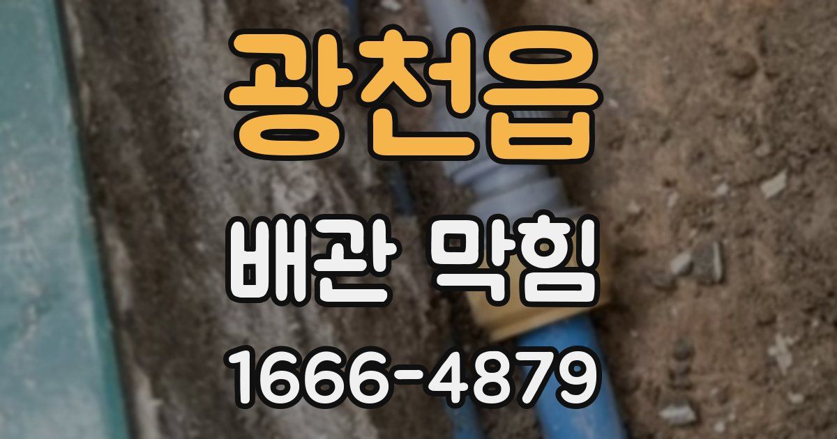 광천읍 배관 막힘