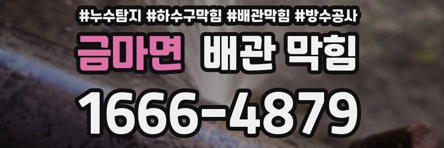 금마면 배관 막힘