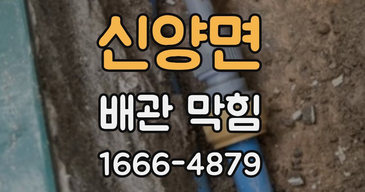 신양면 배관 막힘