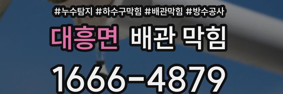 대흥면 배관 막힘