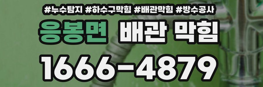 응봉면 배관 막힘