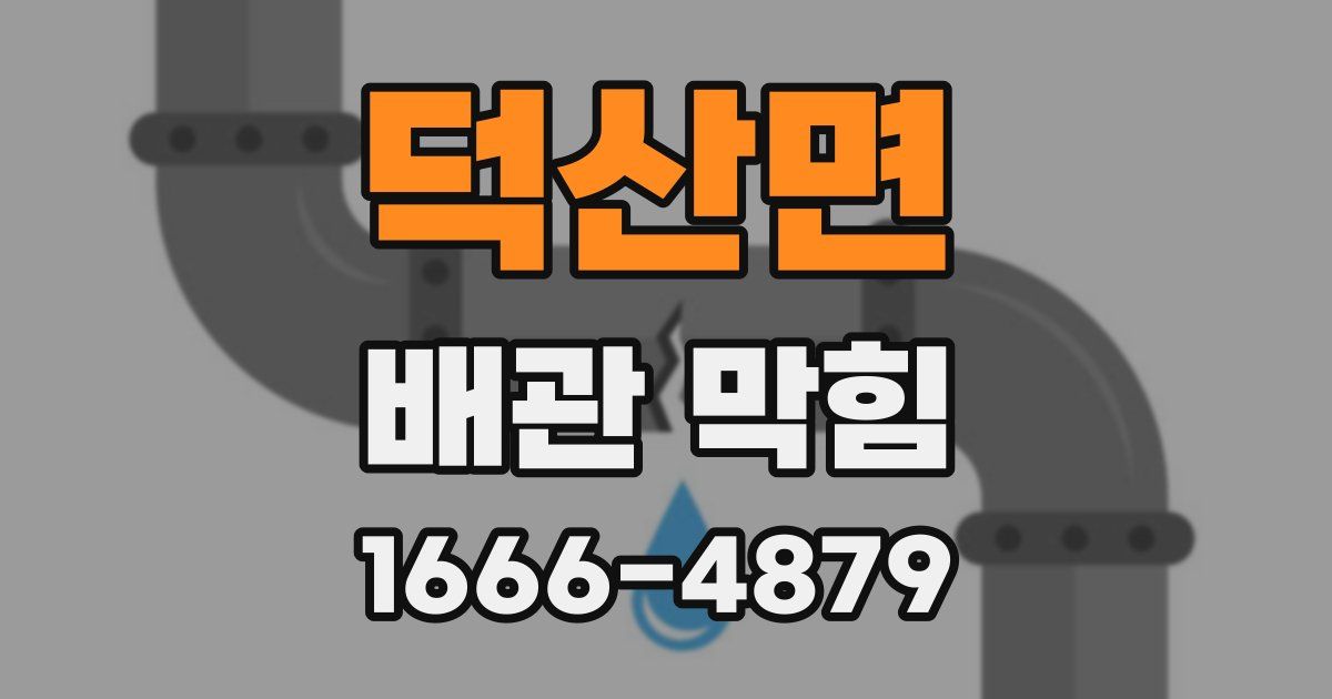 덕산면 배관 막힘