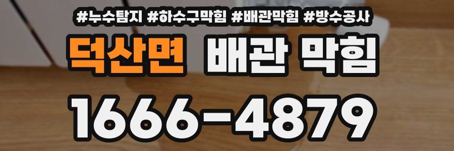 덕산면 배관 막힘