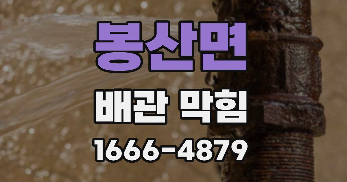 봉산면 배관 막힘