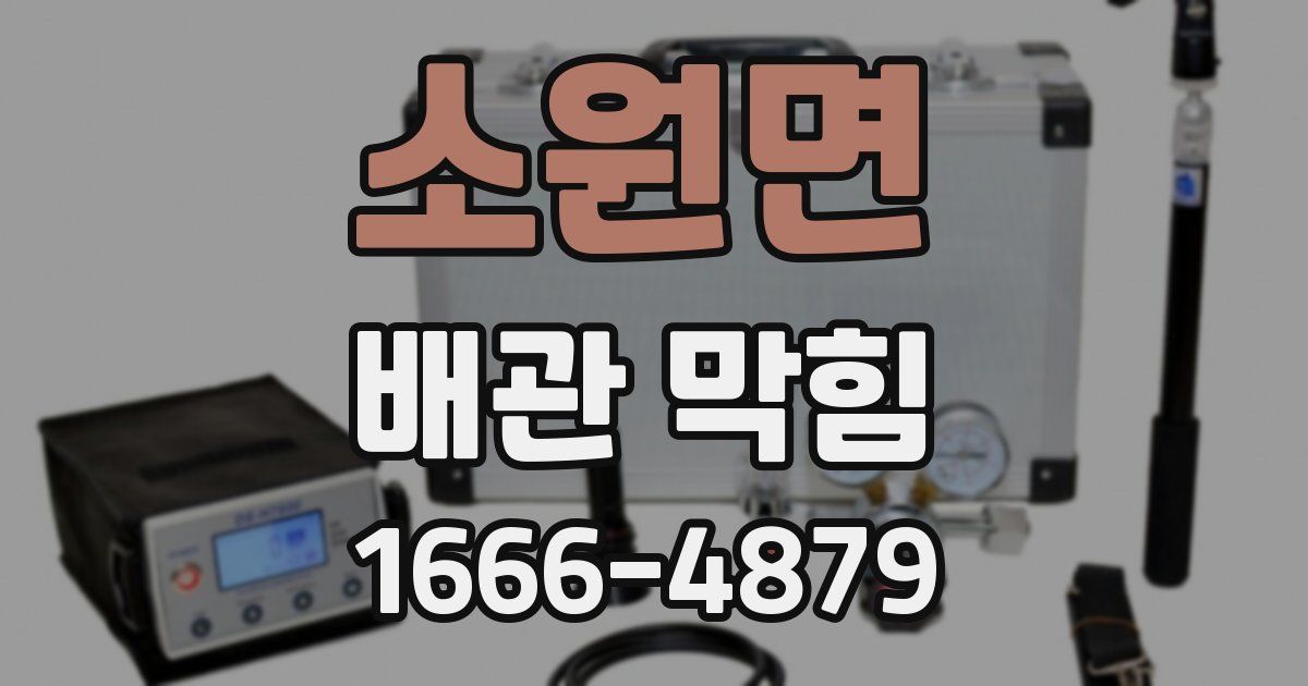 소원면 배관 막힘