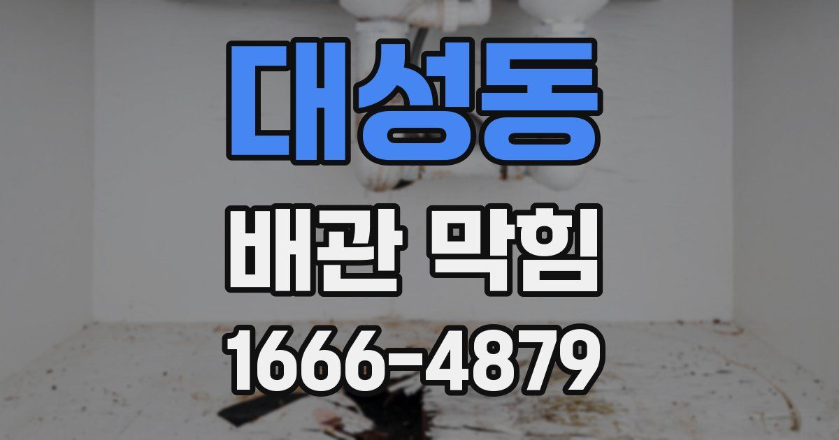 대성동 배관 막힘