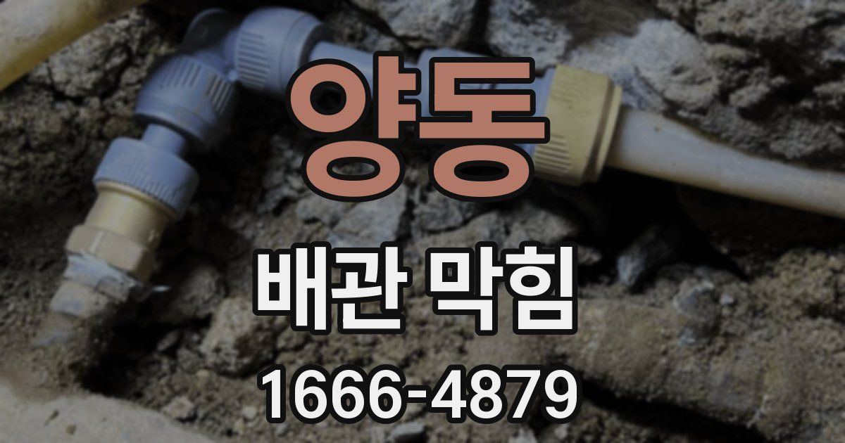 양동 배관 막힘