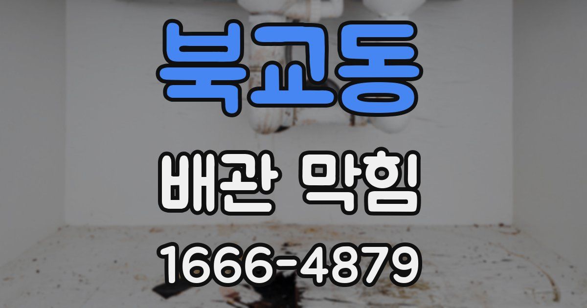 북교동 배관 막힘