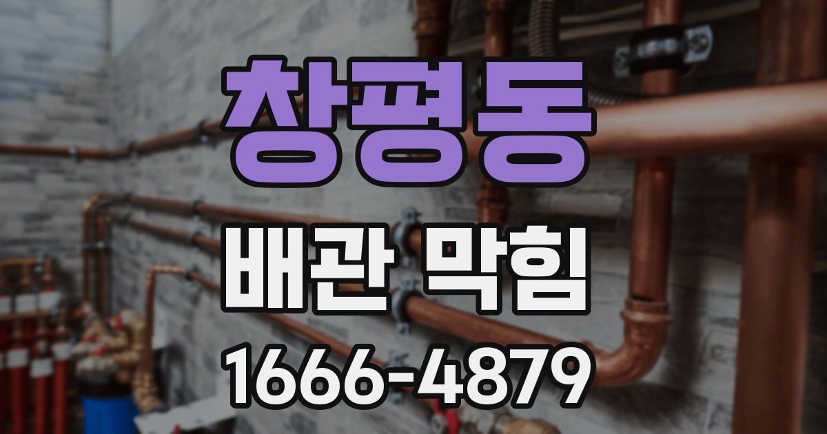 창평동 배관 막힘