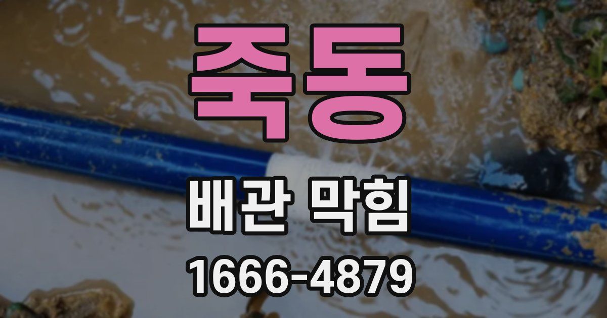죽동 배관 막힘