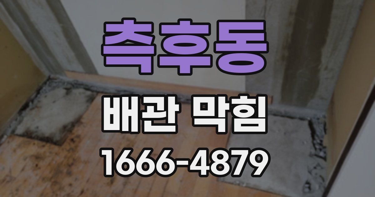 측후동 배관 막힘