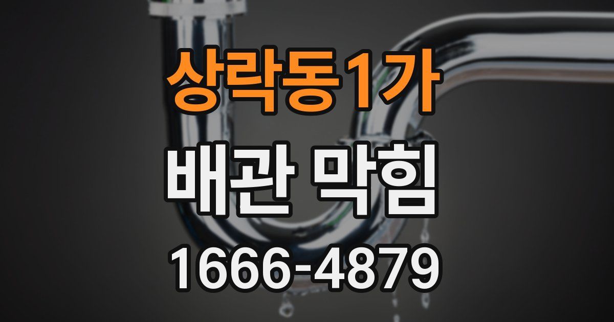 상락동1가 배관 막힘